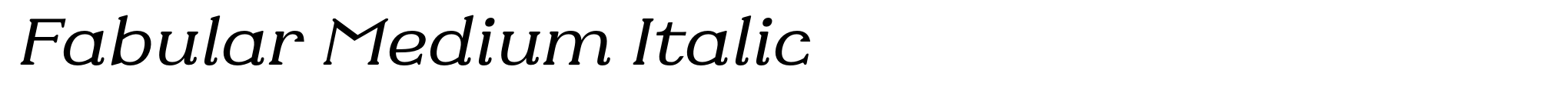 Fabular Medium Italic image